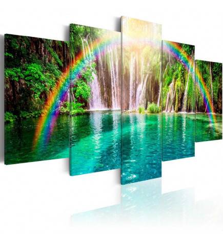 70,90 €Quadro lago con l'arcobaleno cm.100x50 e 200x100 ARREDALACASA