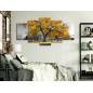 Canvas Print - Autumn in the Park (5 Parts) Wide Gold