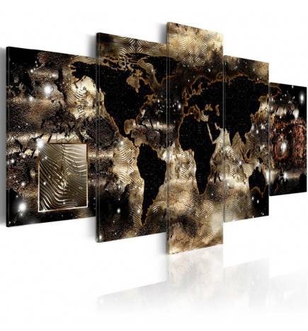 Canvas Print - Continents and stars