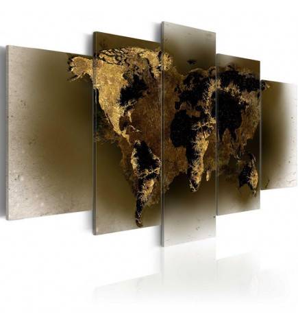 Canvas Print - Brass continents