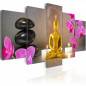 Canvas Print - Golden Buddha and orchids