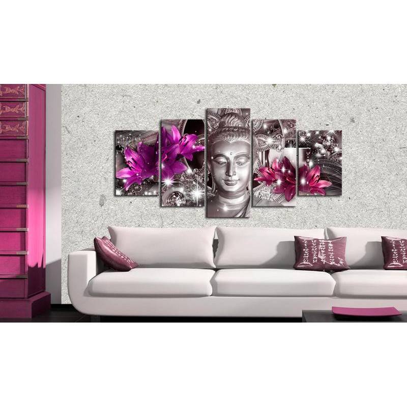 70,90 € Slika Buda med vijoličnimi cvetovi cm. 100x50 in cm. 200x100
