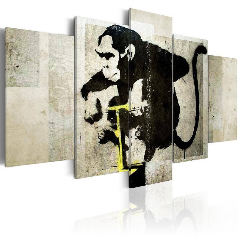 Canvas Print - Monkey TNT Detonator (Banksy)