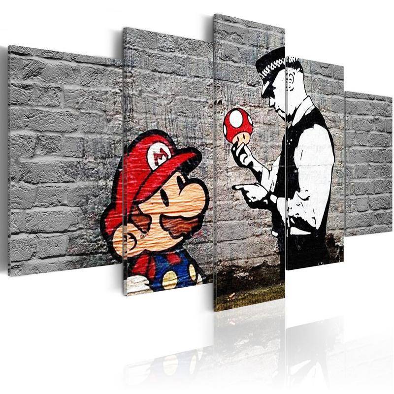 Canvas Print - Super Mario Mushroom Cop (Banksy)
