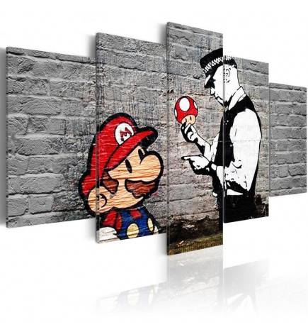 70,90 € Canvas Print - Super Mario Mushroom Cop (Banksy)