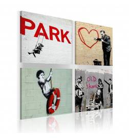 56,90 € Canvas Print - Banksy - urban inspiration