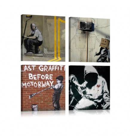 56,90 € Canvas Print - Banksy - Street Art