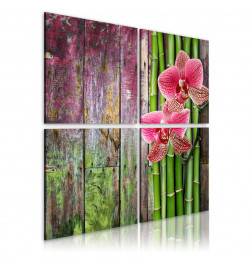 56,90 €Quadro collage con il Bambù e i fiori - ARREDALACASA