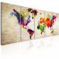 Canvas Print - World Map: Painted World