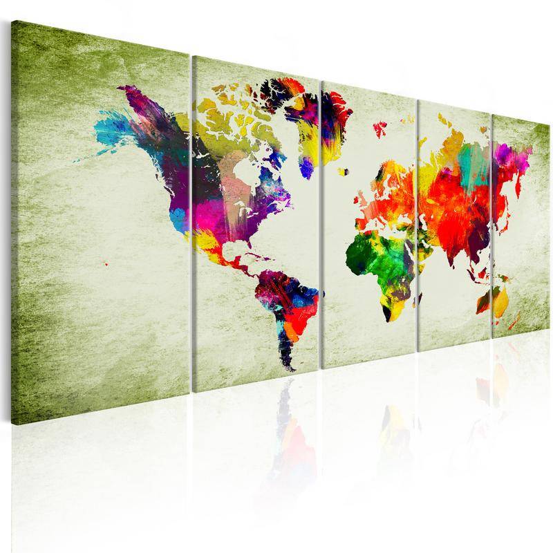 Canvas Print - Colourful Continents