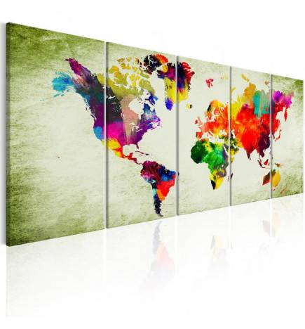 Canvas Print - Colourful Continents