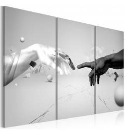 61,90 € Canvas Print - Touch in black-and-white