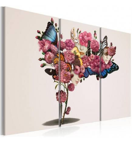 70,90 €Quadro Farfalle tra i fiori cm. 90x60 e 120x80 - ARREDALACASA