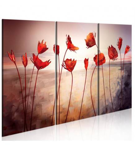 Tableau - Bright red poppies