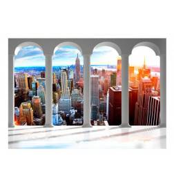 Fotomurale adesivo col balcone su new york Arredalacasa