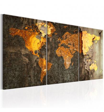 61,90 €Quadro globo primitivo marrone cm. 60x30 e 120x60 trittico