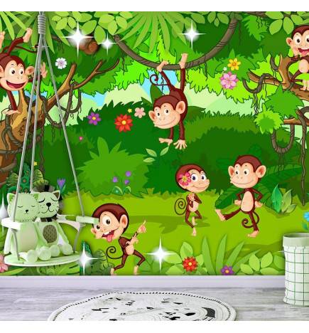 40,00 €Fotomurale adesivo per bambini con le scimmiette Arredalacasa