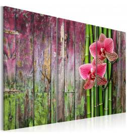 70,90 €Quadro tra fiori e bambu' cm. 90x60 e 120x80 - ARREDALACASA