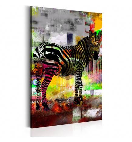 61,90 €Quadro con una zebra colorata su sfondo giallo ARREDALACASA