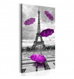 88,90 €Quadro ombrelli viola a Parigi cm. 60x120 - ARREDALACASA
