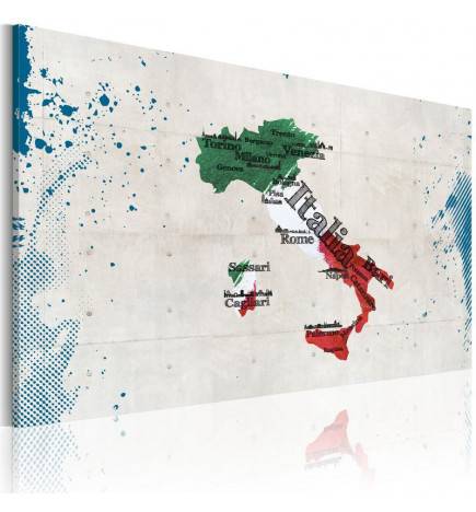 61,90 €Quadro con la Mappa dell'Italia - ARREDALACASA