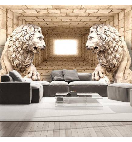 40,00 €Fotomurale adesivo con le statue dei leoni - Arredalacasa