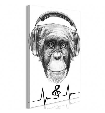 61,90 €Quadro con una scimmia che ascolta la musica - ARREDALACASA