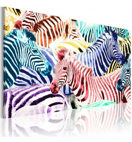 61,90 €Quadro con le zebre colorate - varie misure - ARREDALACASA