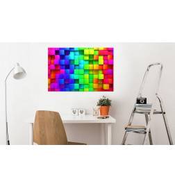 Quadro con i cubi multicolore in 3D - ARREDALACASA