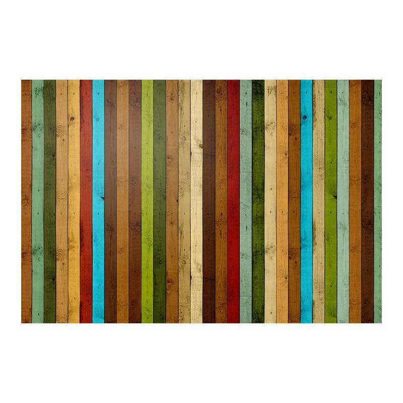 90,00 €Fotomurale con le strisce di legno colorate - Arredalacasa