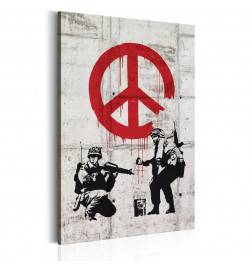 61,90 € Canvas Print - Soldiers Painting Peace by Banksy