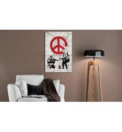 Canvas Print -  Soldiers Painting Peace by Banksy