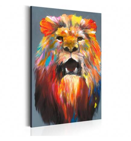 61,90 €Quadro leone colorato e molto arrabbiato - ARREDALACASA