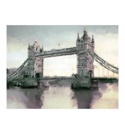 Fotomurale con la Tower Bridge di Londra in bianco e nero