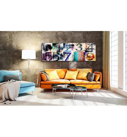 Canvas Print -  Colourful Numbers