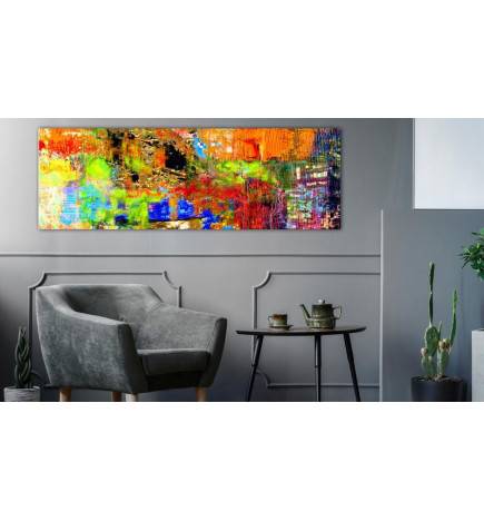 Canvas Print - Colourful Abstraction (1 Part) Narrow