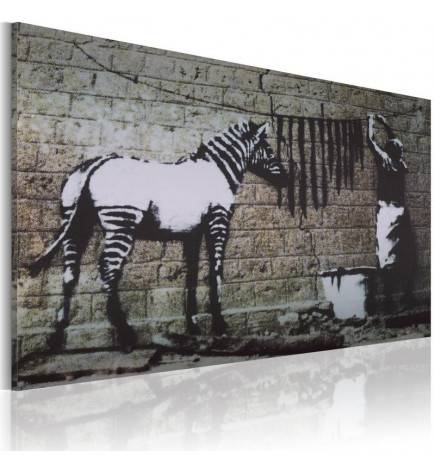 Cuadro - Zebra lavandose (Banksy)