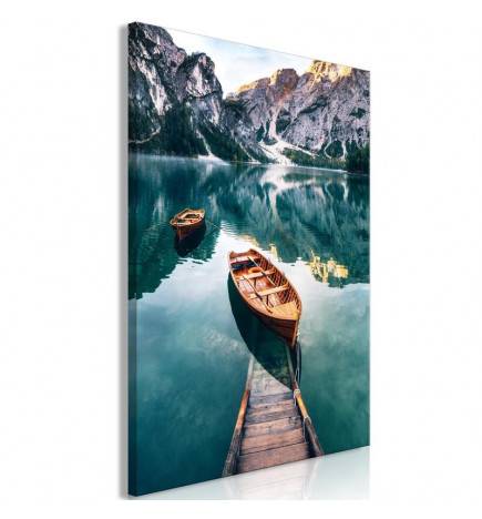 Quadro - Boats In Dolomites (1 Part) Vertical