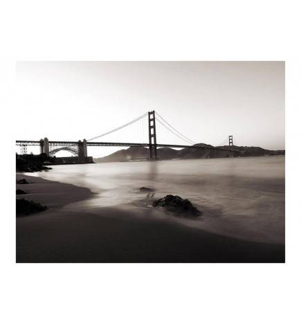 Fotomurale con il ponte di san francisco in bianco e nero