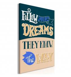 Canvas Print - Follow Your Dreams (1 Part) Vertical