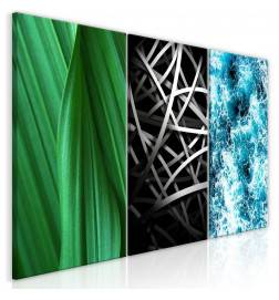 88,90 €Quadro collage foglie verdi e natura cm. 120x60 - ARREDALACASA
