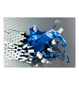 34,00 € www.arredalacasa.com fotomurale col mostro blu che esce dal muro - Arredalacasa