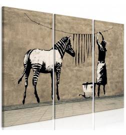 70,90 €Quadro zebra pulita - trittico cm. 90x60 e 120x80 ARREDALACASA