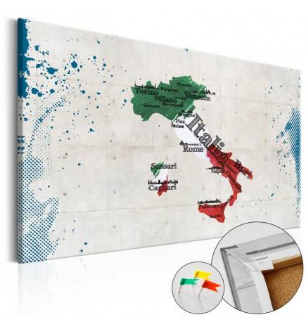 Tableau en liège - Italy [Cork Map]