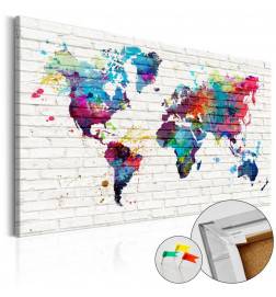 76,00 €Tableau en liège - Walls of the World [Cork Map]