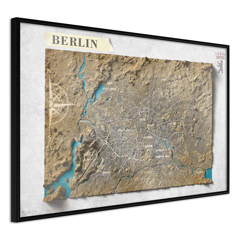 71,00 € Poster met de kaart van Berlijn
