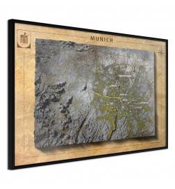 Poster - Raised Relief Map: Munich