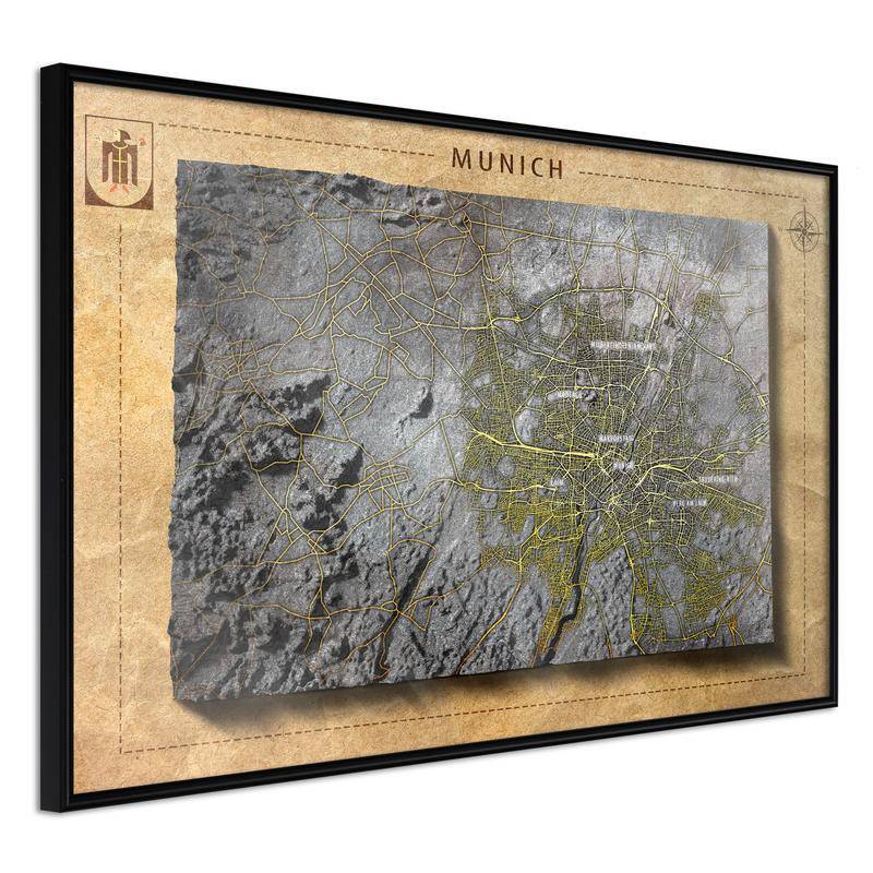 71,00 € Poster - Raised Relief Map: Munich
