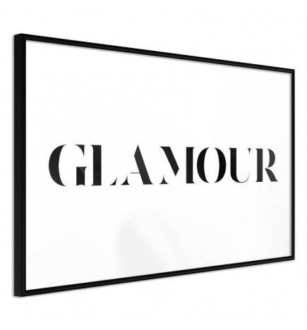 Poster in cornice con la scritta Glamour - Arredalacasa