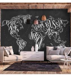 Wallpaper - Retro Continents (Black)